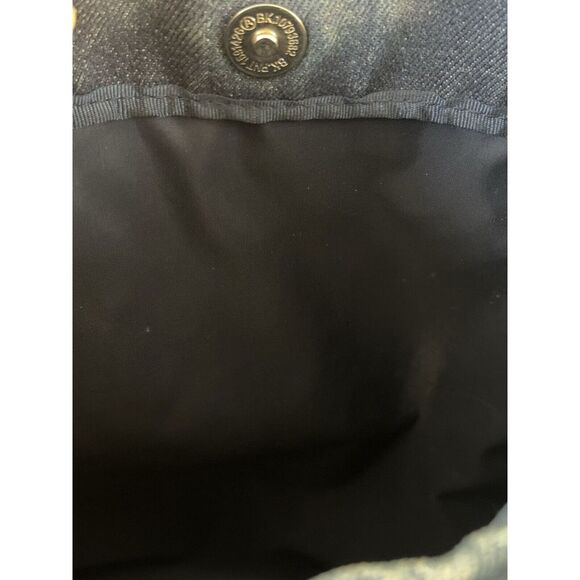 Rare Vintage Bebe Denim Handbag Embroidered Ribbon Weave Bohemian Hippie Bag - Picture 11 of 13